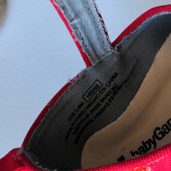 Baby Gap Sparkly Red Mary Janes Flat Dress Infant Shoes * 3-6M - Picture 7 of 8